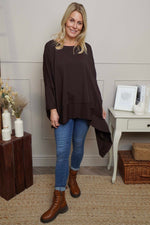 Margie Dip Side Cotton Top Cocoa Cocoa - Margie Dip Side Cotton Top Cocoa