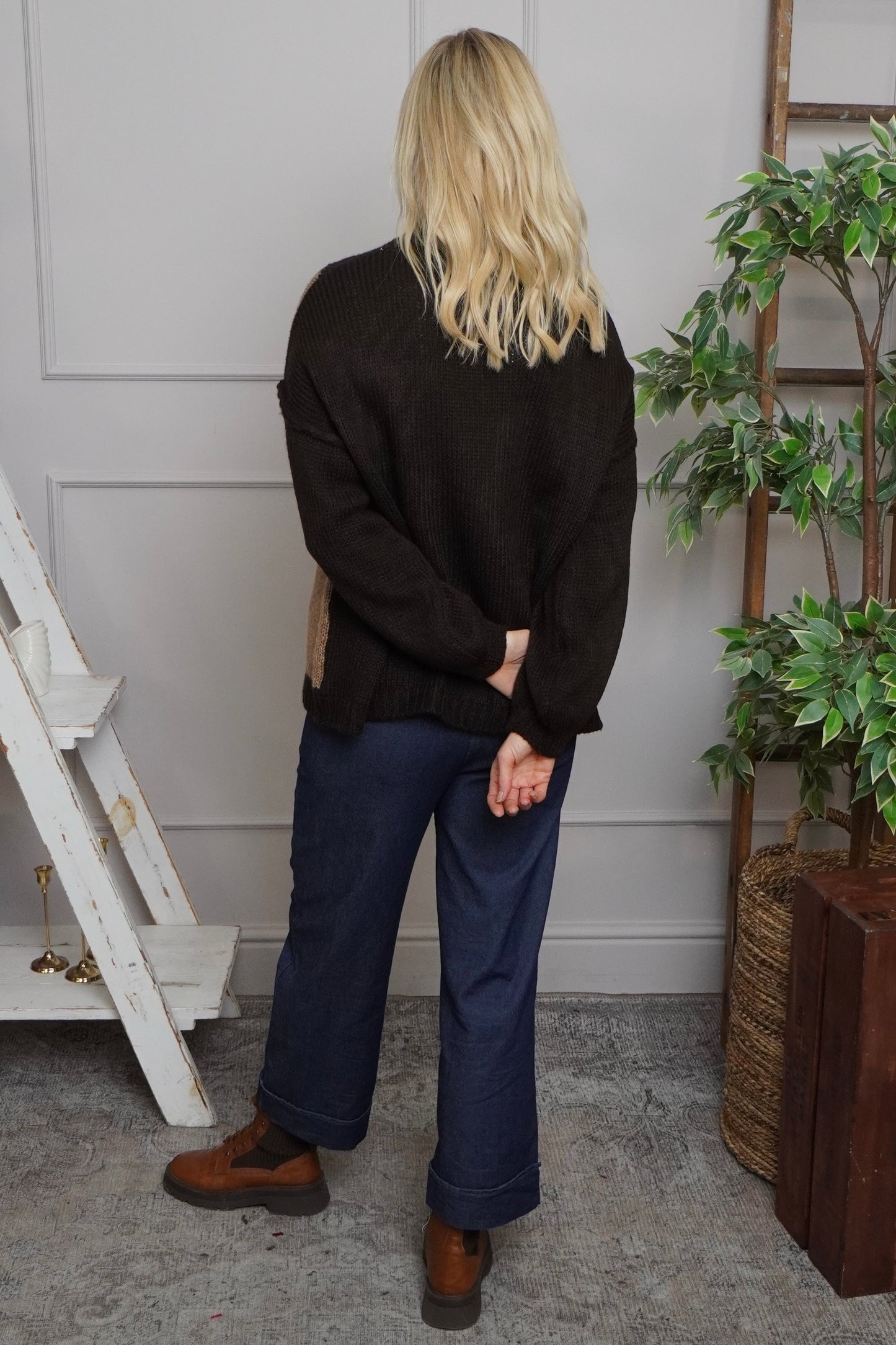 Rodina Argyle Knitted Jumper Cocoa