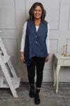 Venera Denim Waistcoat Dark Denim