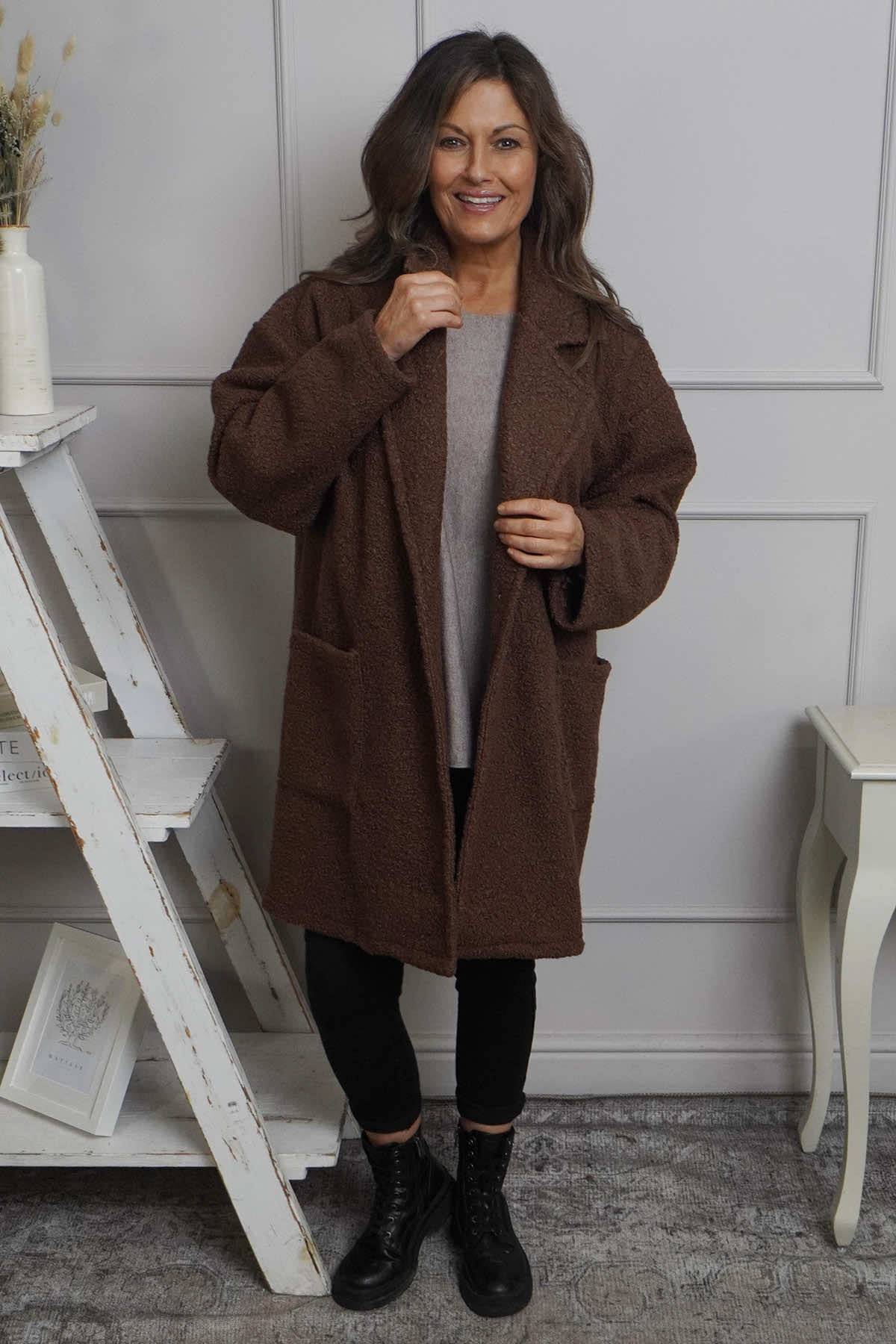 Brynne Boucle Jacket Nutmeg
