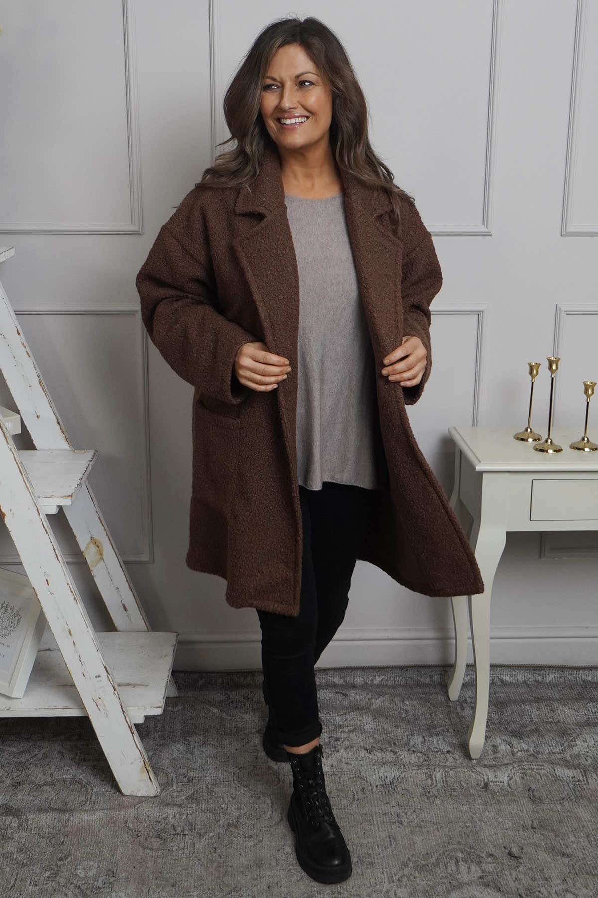 Brynne Boucle Jacket Nutmeg