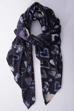 Cerys Scarf Black Black - Cerys Scarf Black
