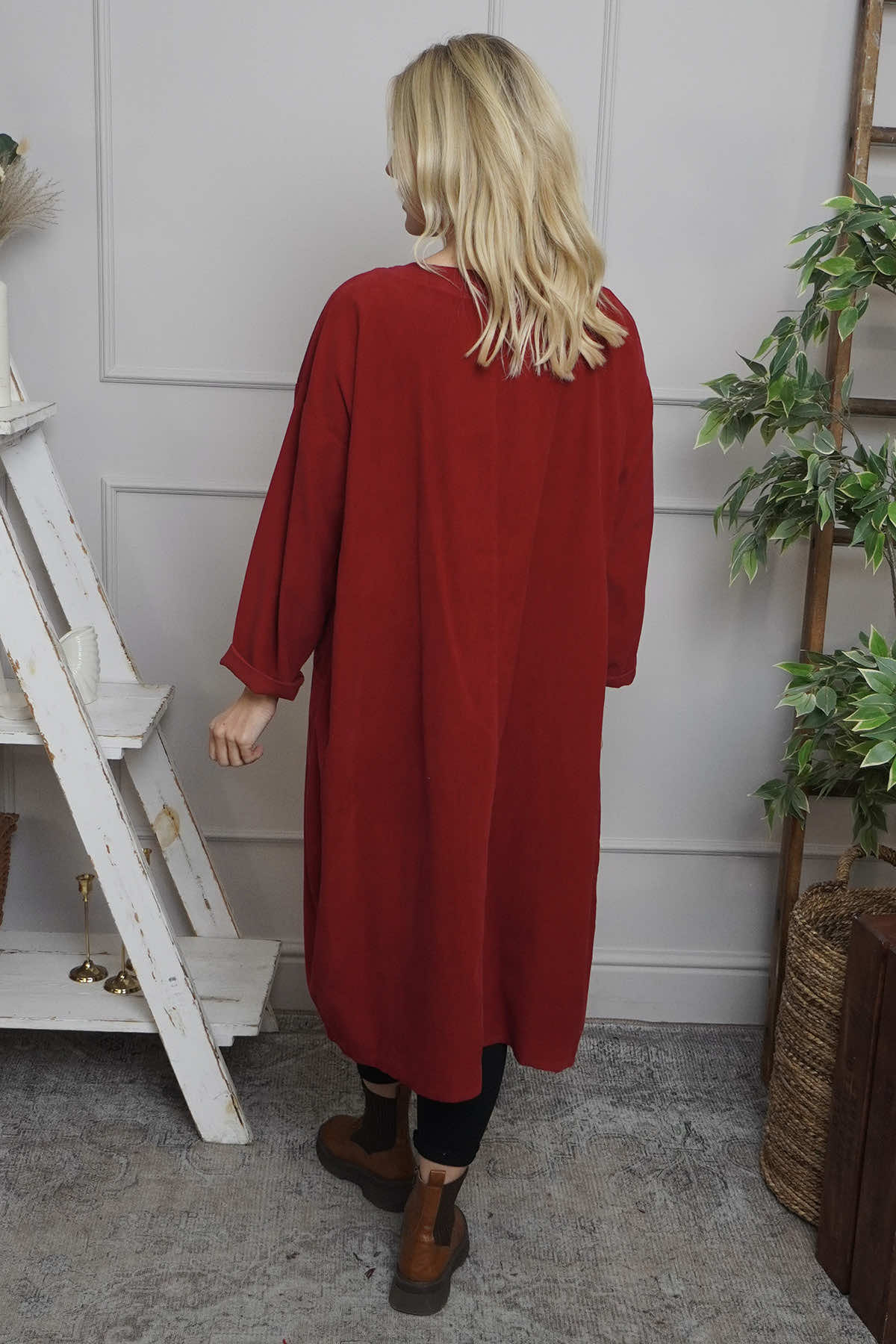 Laurie Needlecord Dress Red