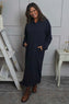Genaya Hooded Cotton Dress Navy
