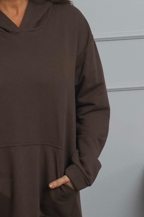 Genaya Hooded Cotton Dress Cocoa - Image 3