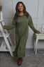 Genaya Hooded Cotton Dress Khaki