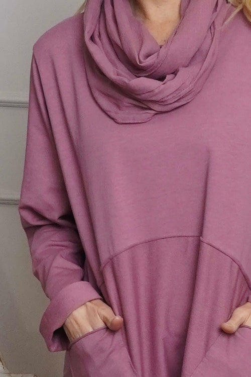 Rizo Snood Cotton Dress Pink - Image 3