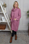 Rizo Snood Cotton Dress Pink