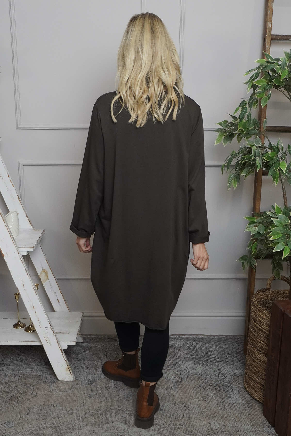 Rizo Snood Cotton Dress Cocoa