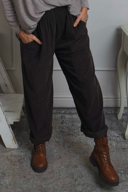 Poppy Needlecord Trousers Cocoa - Image 2