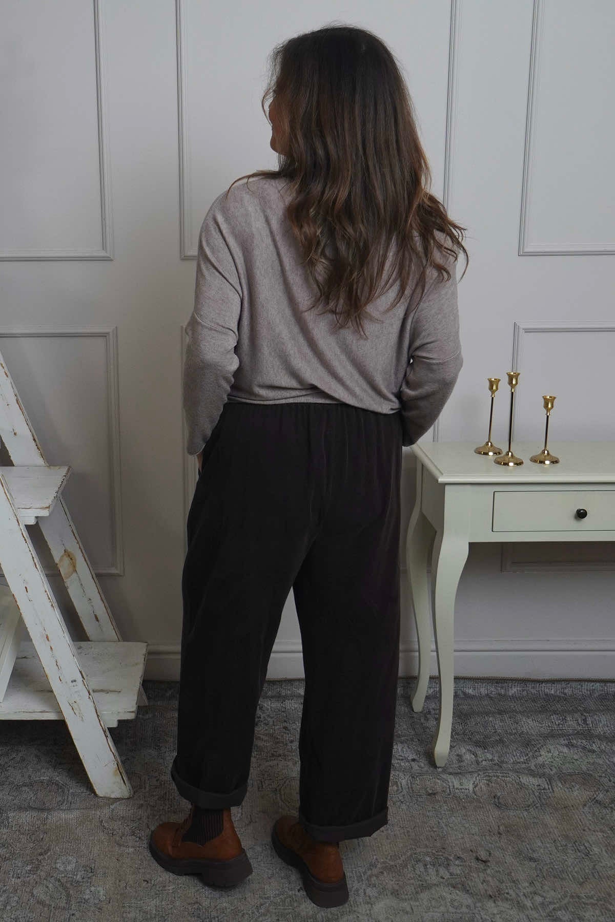 Poppy Needlecord Trousers Cocoa