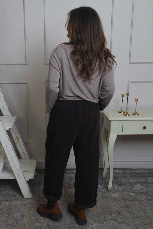 Poppy Needlecord Trousers Cocoa - Image 4