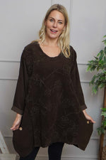 Rita Cord Detail Tunic Cocoa Cocoa - Rita Cord Detail Tunic Cocoa