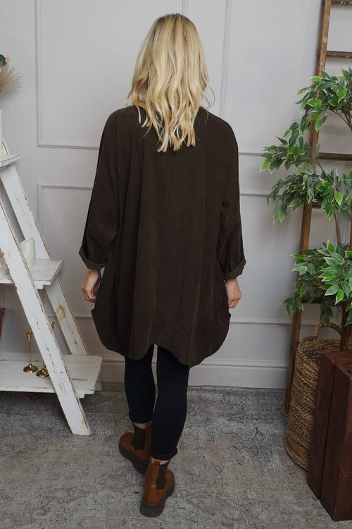 Rita Cord Detail Tunic Cocoa - Image 4