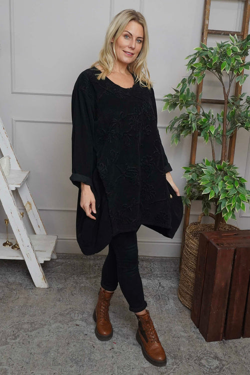 Rita Cord Detail Tunic Black