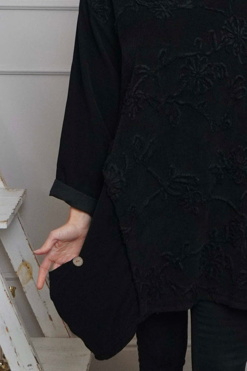 Rita Cord Detail Tunic Black - Image 3