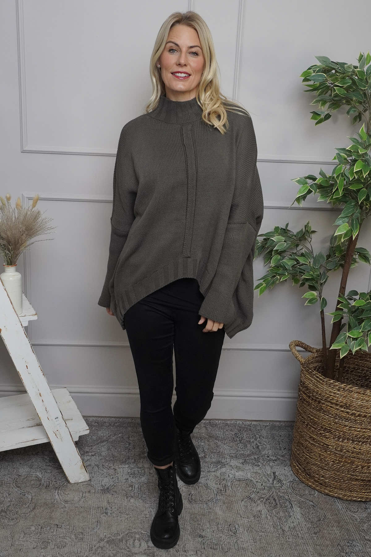 Chanelle Knitted Jumper Dark Mocha