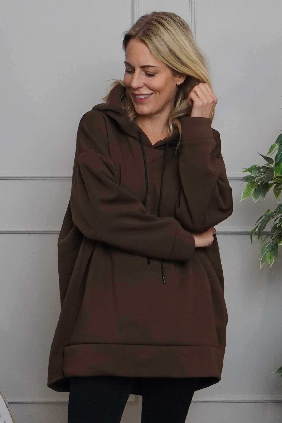 Jaylen Hooded Cotton Top Cocoa