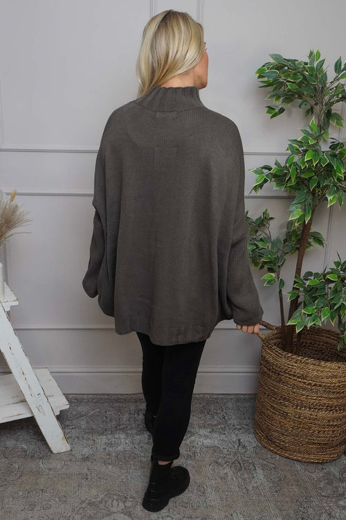 Chanelle Knitted Jumper Dark Mocha - Image 4