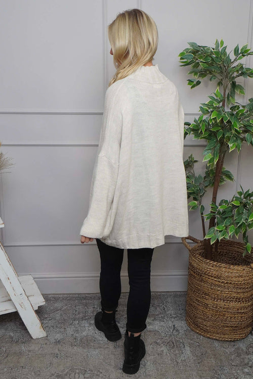 Chanelle Knitted Jumper Stone - Image 4