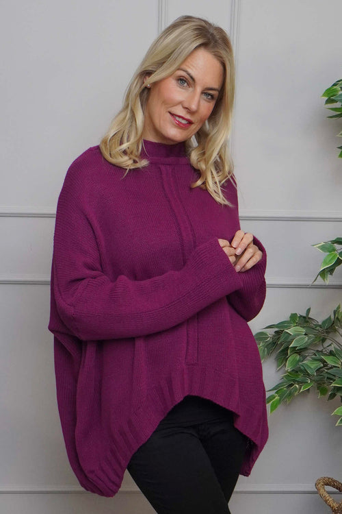 Chanelle Knitted Jumper Berry