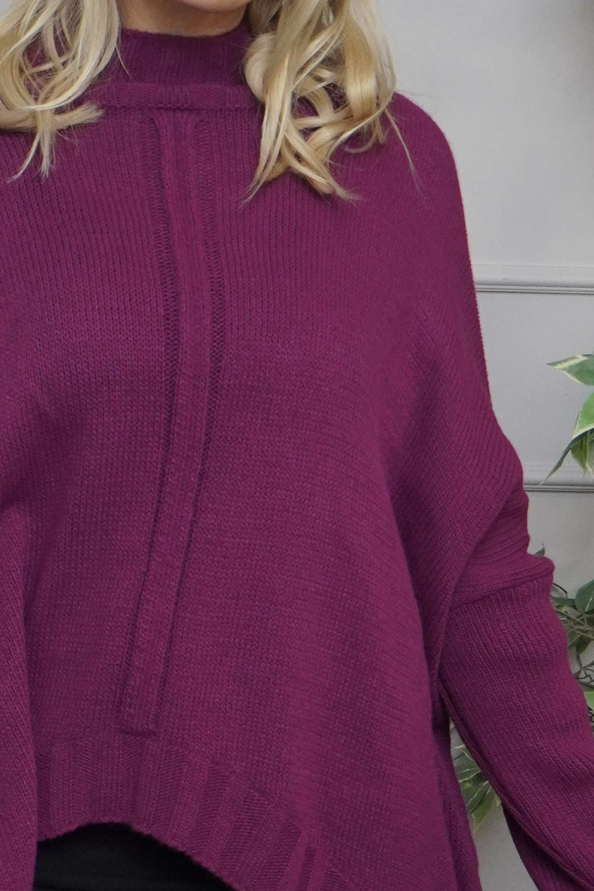 Chanelle Knitted Jumper Berry