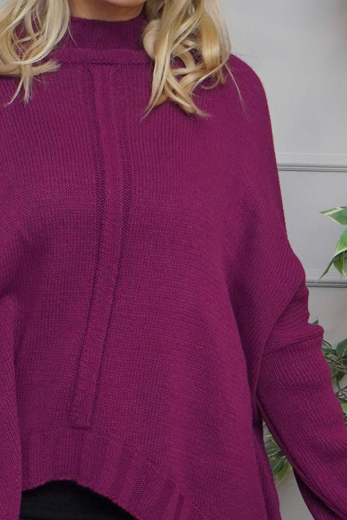 Chanelle Knitted Jumper Berry - Image 3