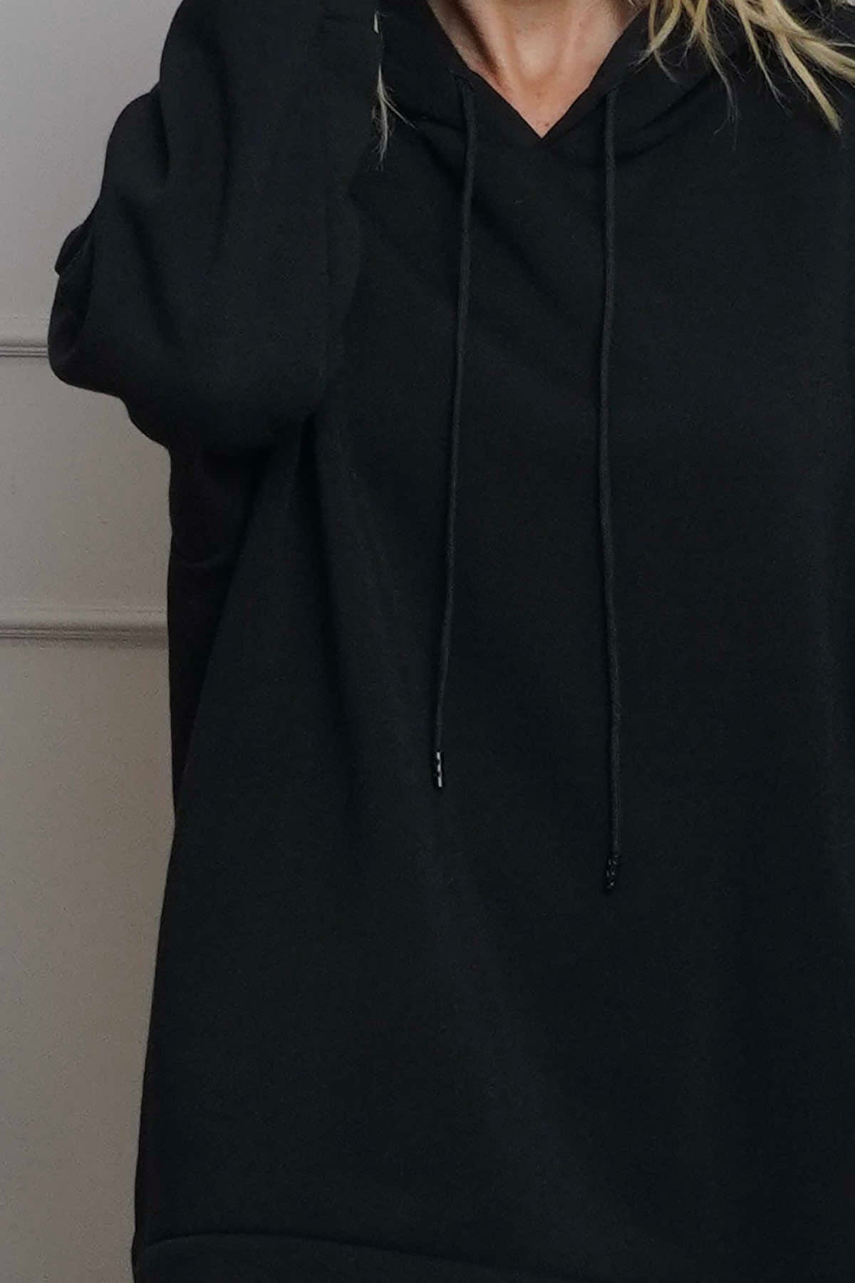 Jaylen Hooded Cotton Top Black