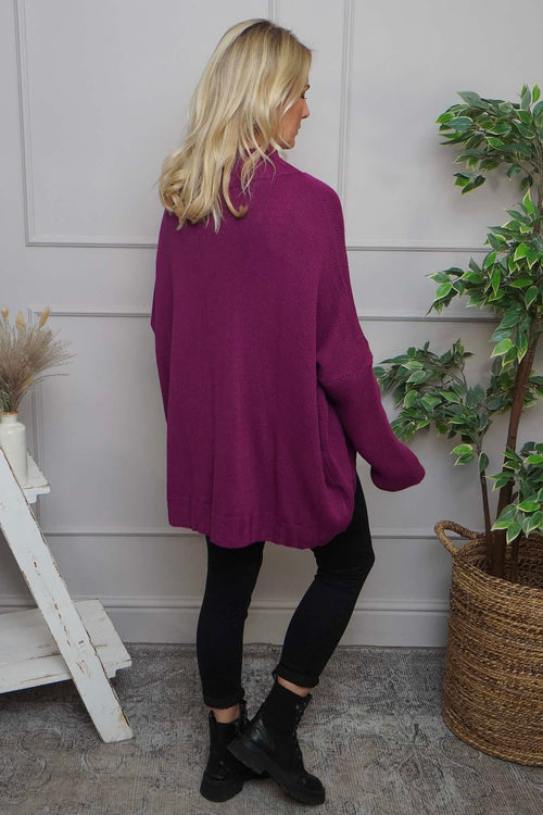 Chanelle Knitted Jumper Berry - Image 4