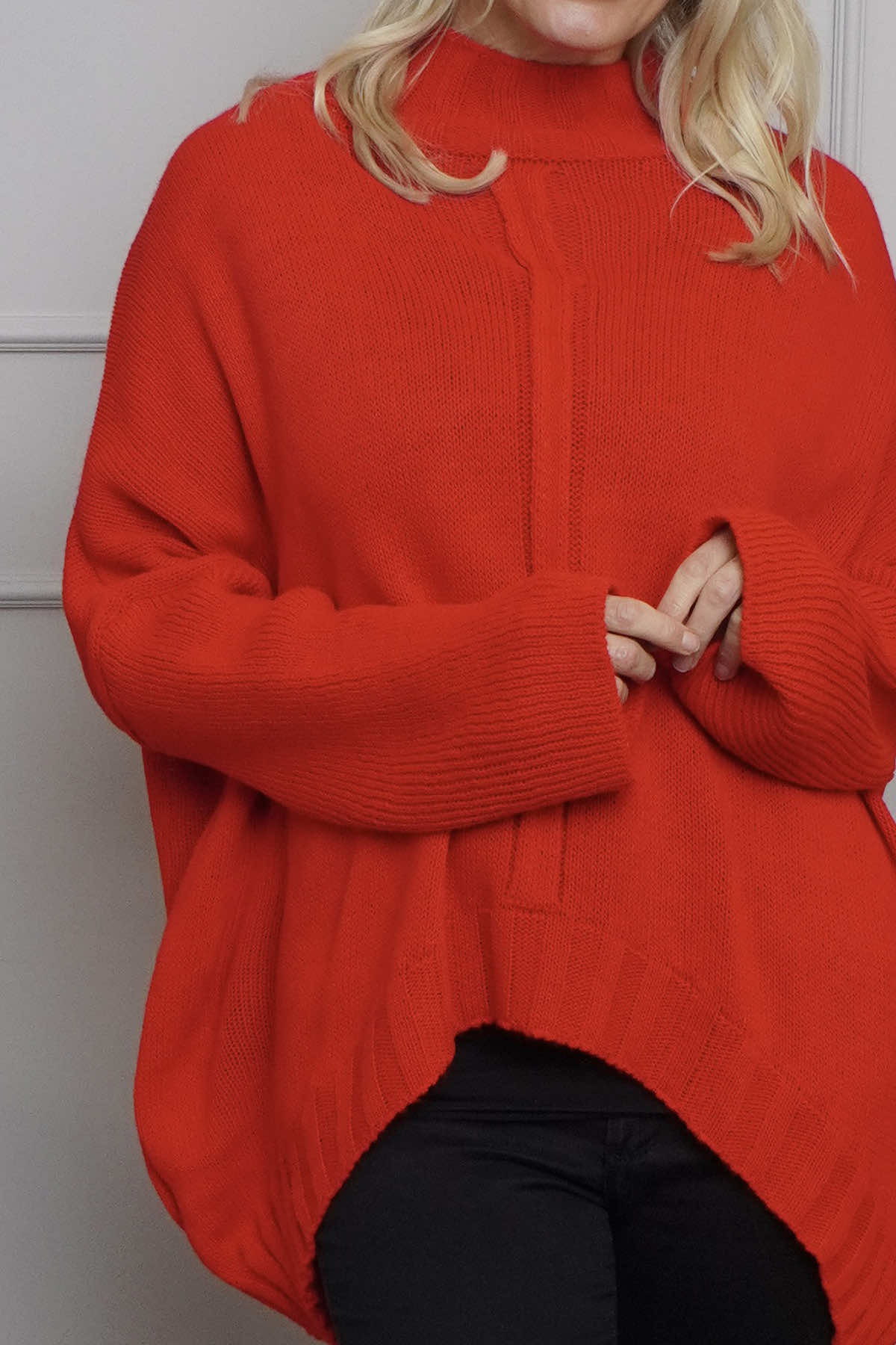 Chanelle Knitted Jumper Red