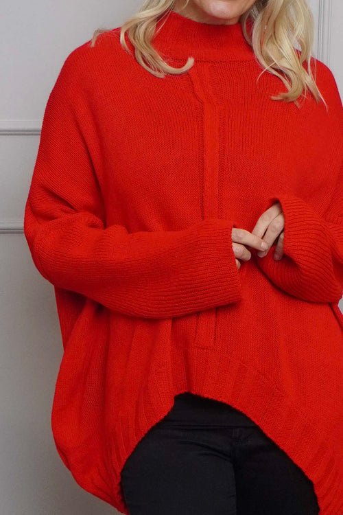 Chanelle Knitted Jumper Red - Image 3