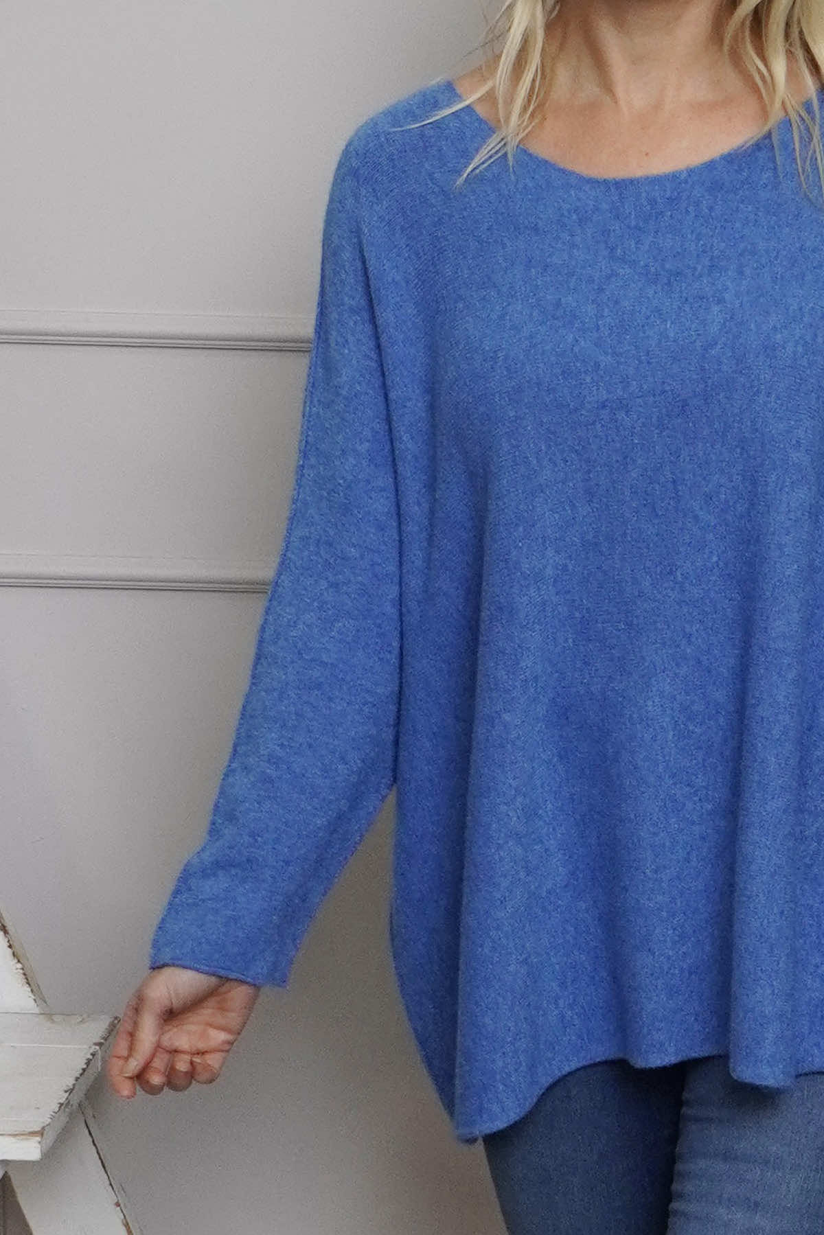 Leah Knitted Jumper Cornflower