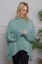 Chanelle Knitted Jumper Sage Green Sage Green - Chanelle Knitted Jumper Sage Green