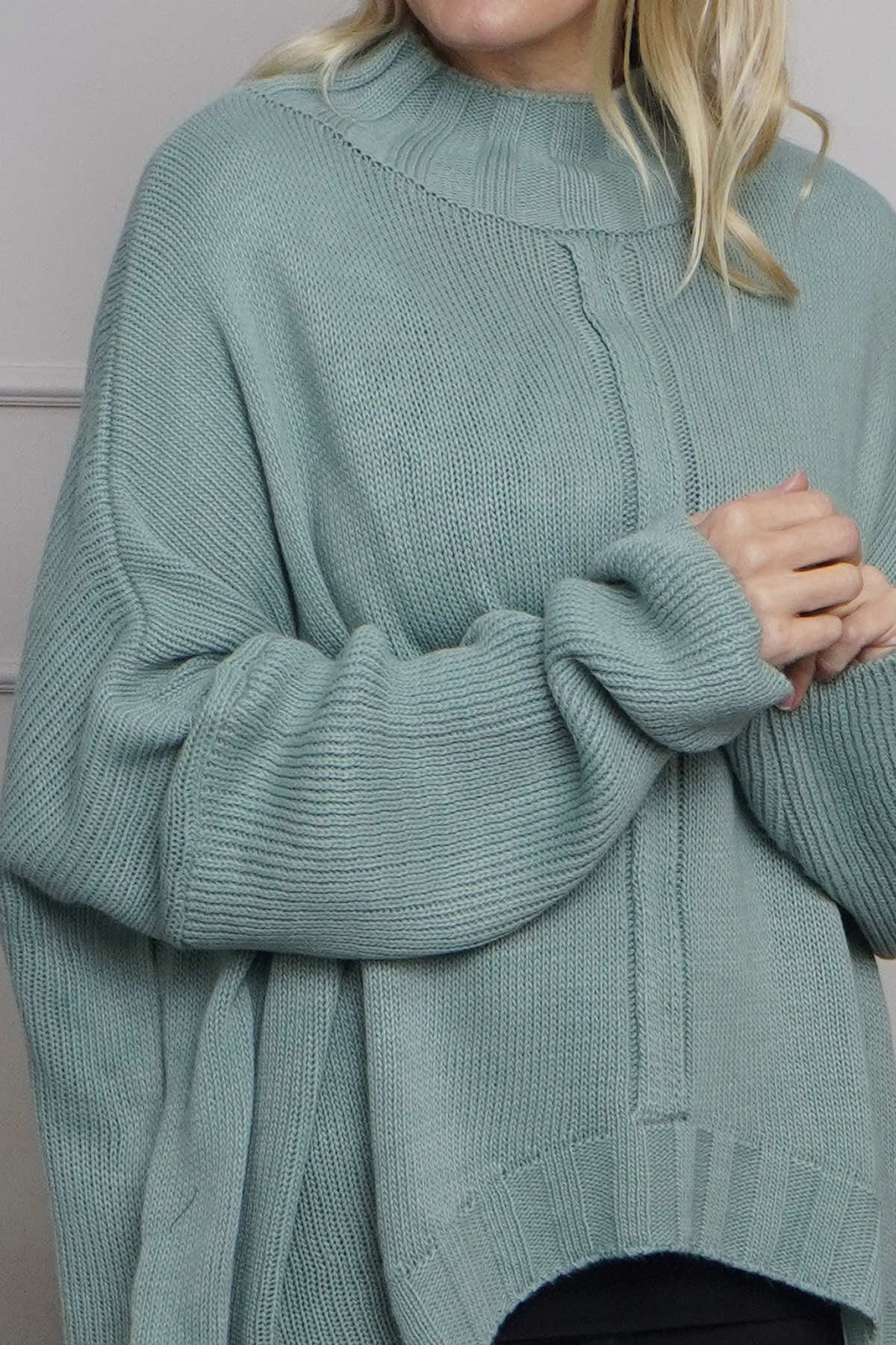 Chanelle Knitted Jumper Sage Green