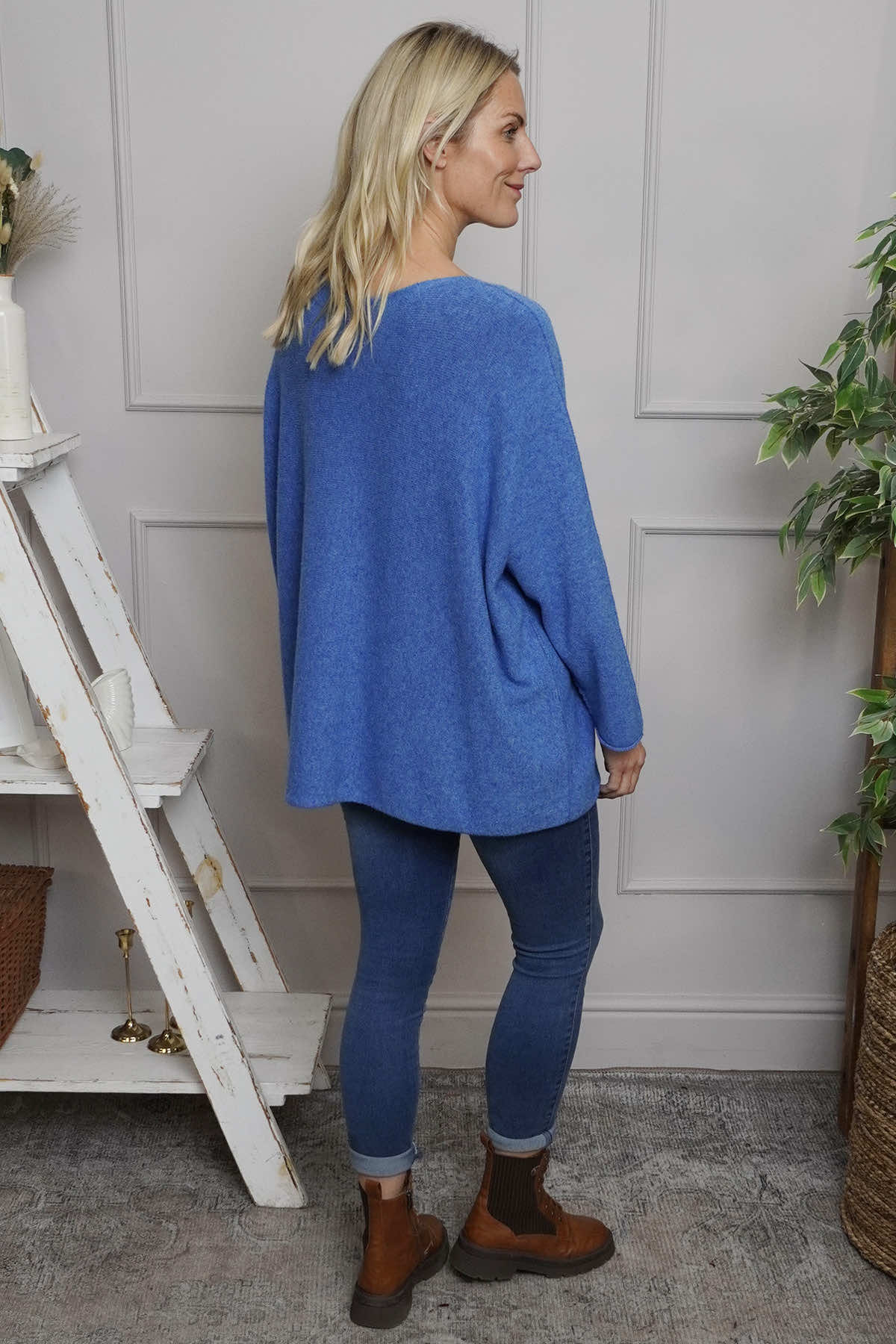 Leah Knitted Jumper Cornflower