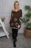 Milena Heart Knitted Jumper Cocoa