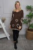 Milena Heart Knitted Jumper Cocoa
