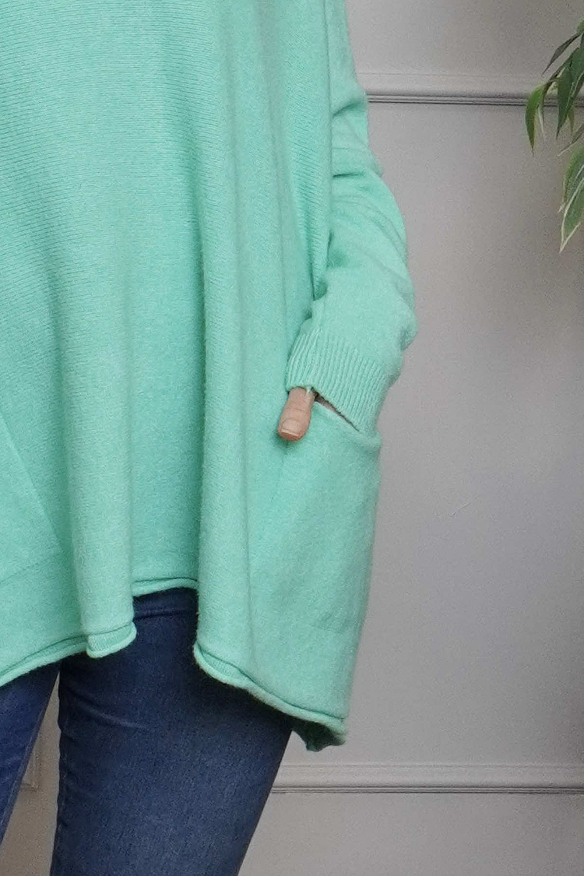 Ferne Pocket Knitted Jumper Mint