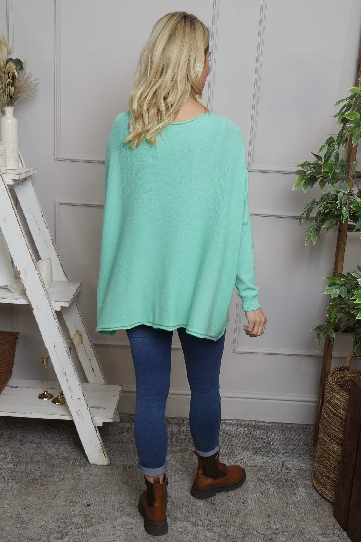 Ferne Pocket Knitted Jumper Mint