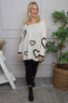 Milena Heart Knitted Jumper Stone