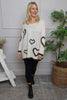 Milena Heart Knitted Jumper Stone