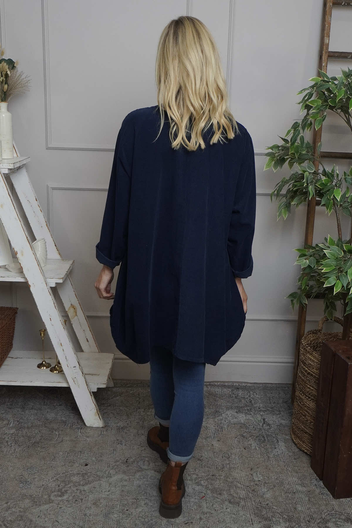 Rita Cord Detail Tunic Navy