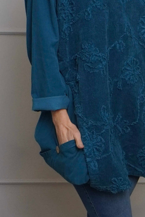 Rita Cord Detail Tunic Teal - Image 3