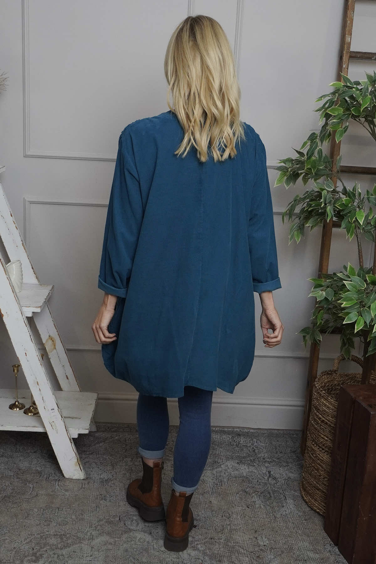 Rita Cord Detail Tunic Teal