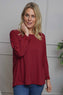 Frances Stripe Sweat Top Cherry
