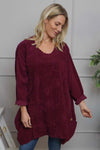 Rita Cord Detail Tunic Burgundy