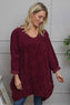 Rita Cord Detail Tunic Burgundy