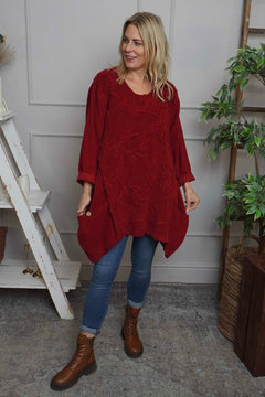 Rita Cord Detail Tunic Red