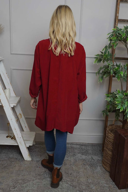 Rita Cord Detail Tunic Red - Image 4