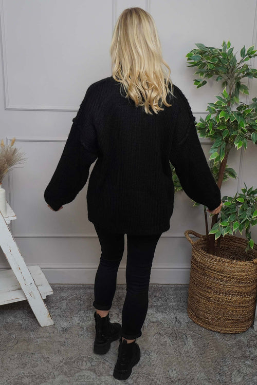 Jonie Knitted Jumper Black - Image 4